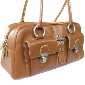 HYPE Genuine Leather Brown Shoulder Bag Purse